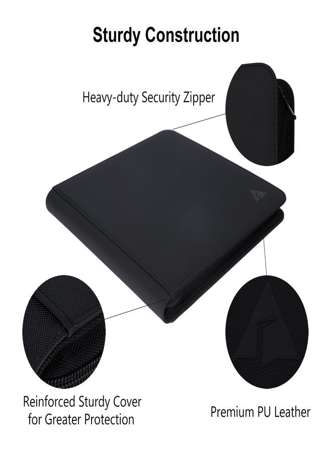 Rieton 12 Pocket 1104 Card Binder, Large Ringless Side Loading Pockets Trading Card Album Folder for TCG - Image 4